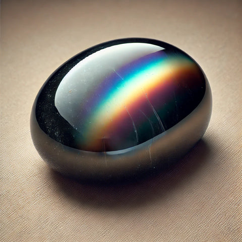 Sphère d'Obsidienne Œil Céleste polie utilisée pour la méditation