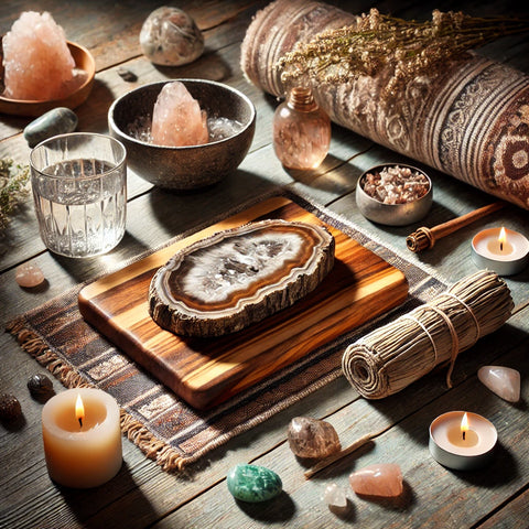 Utilisation du bois fossilisé en lithothérapie pour la méditation