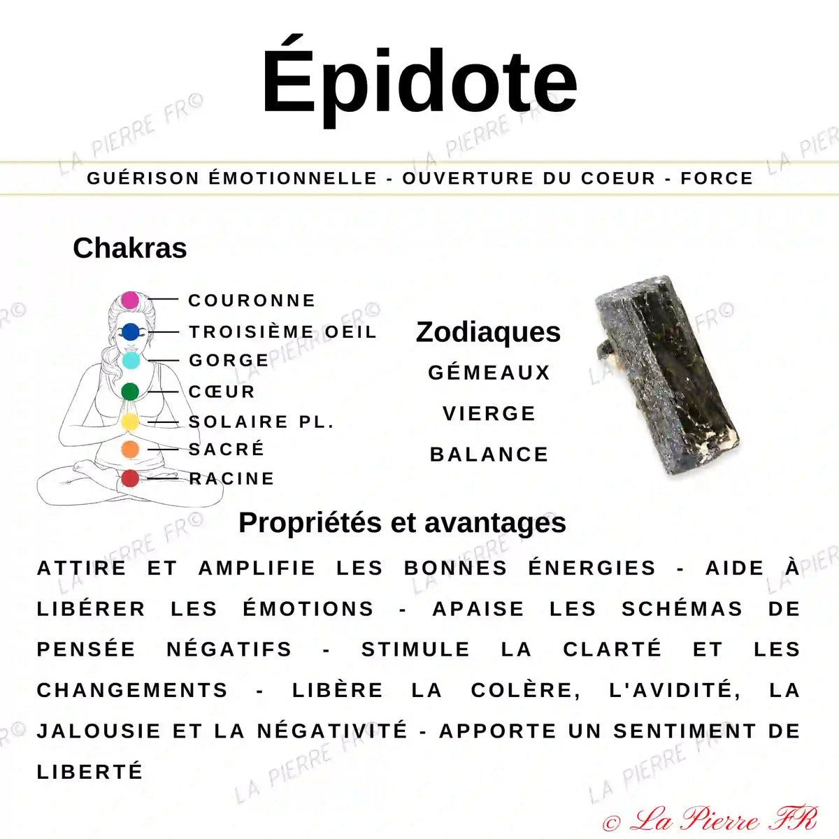 Épidote Mouchetée (Afrique du Sud) - Lot de 4 Pierres Roulées (2-3cm)