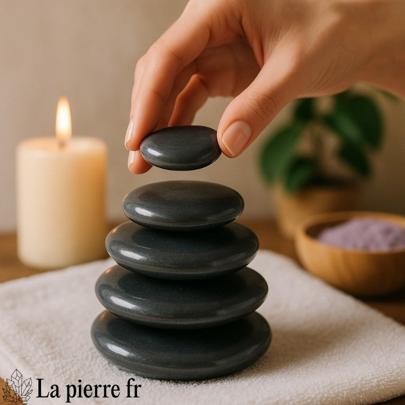 galet en hématite pour la lithothérapie  