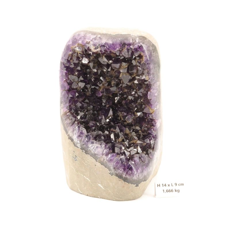 Géode Améthyste d'Uruguay | GRADE AAA | Cristaux violet | Pierre de la sagesse et de l'humilité | LaPierreFR boutique de minéraux en France