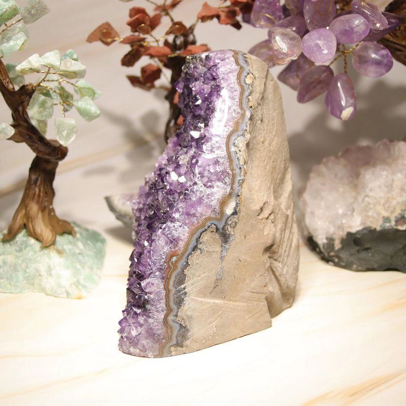 Géode Améthyste d'Uruguay à poser de 1.158 Kg - La Pierre FR