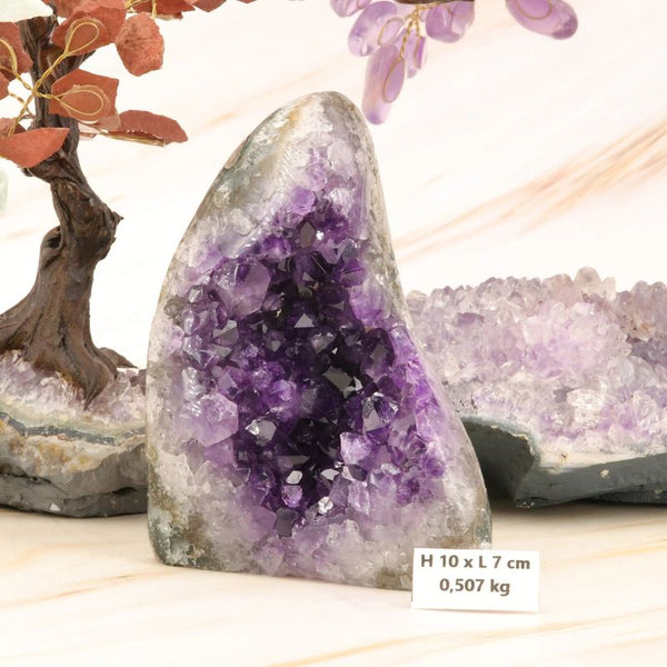 Géode Améthyste d'Uruguay à poser de 507g - La Pierre FR