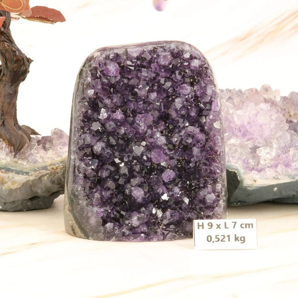 Géode Améthyste d'Uruguay à poser de 521g - La Pierre FR