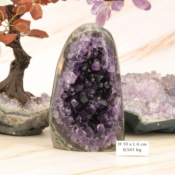 Géode Améthyste d'Uruguay à poser de 541g - La Pierre FR