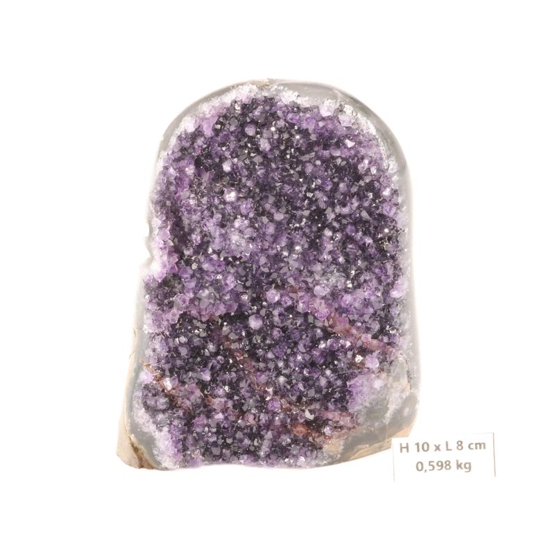 Géode Améthyste d'Uruguay à poser de 598g - La Pierre FR