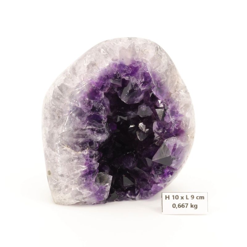 Géode Améthyste d'Uruguay à poser de 667g - La Pierre FR