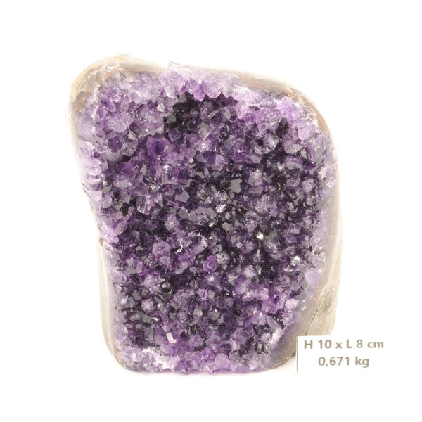 Géode Améthyste d'Uruguay à poser de 671g - La Pierre FR