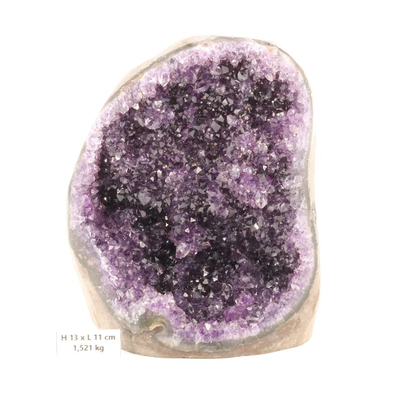 Géode Améthyste d'Uruguay de 1.521 Kg - La Pierre FR