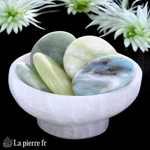 Galet Plat Jade Vert Naturel