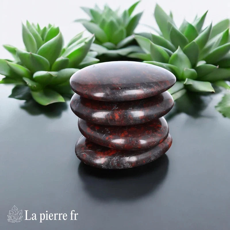 Jaspe Bréchique en galet plat - Pierre de la Créativité