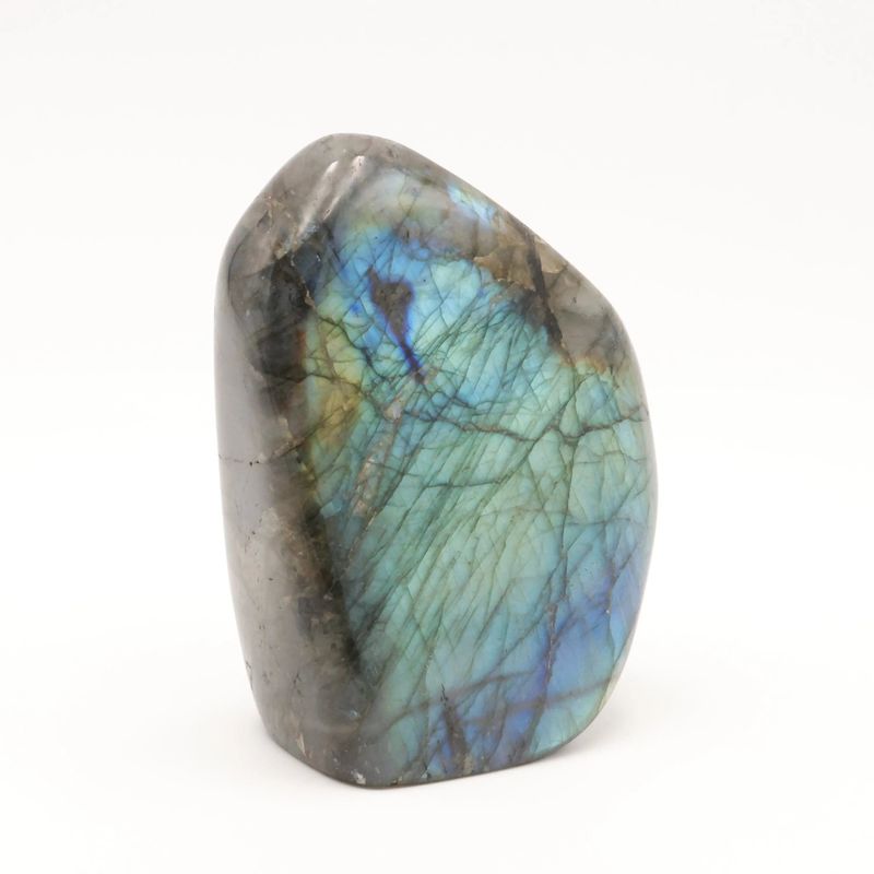 Labradorite 1Kg de Madagascar | Bloc de pierre naturelle à poser de forme libre toute polie | Minéraux | Lithothérapie