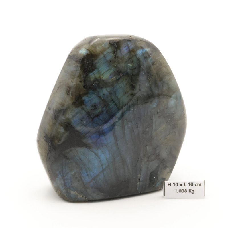 Labradorite Polie de 1,007 kg, Pierre de Méditation à Poser