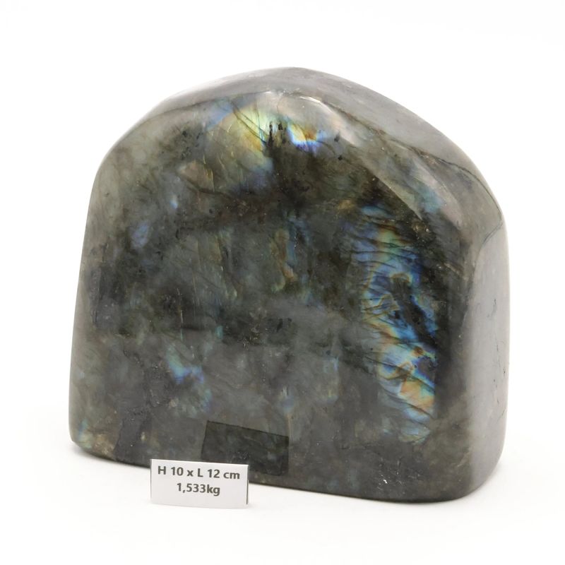 Labradorite Large de 1,533 kg, Pierre Protection Maison Polie