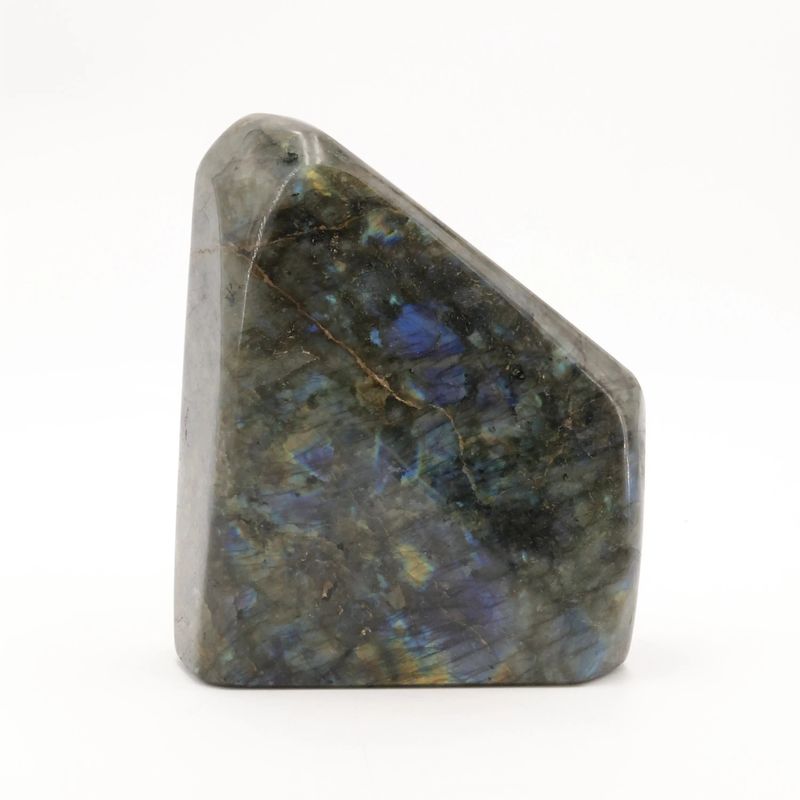 Labradorite de Madagascar aux reflets irisés, pierre naturelle décorative de collection