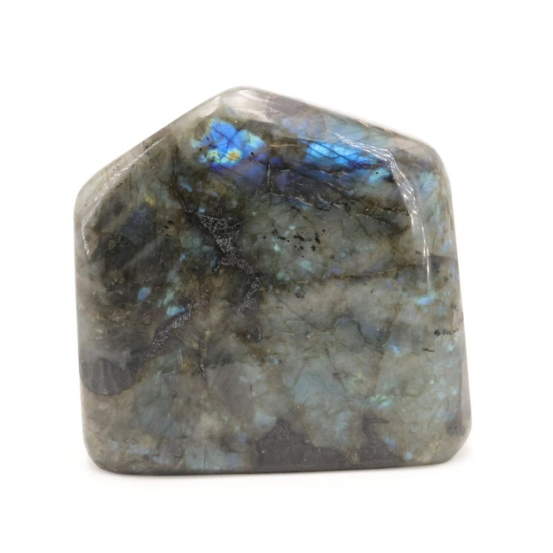 Labradorite de Madagascar aux reflets irisés, pierre naturelle décorative de collection