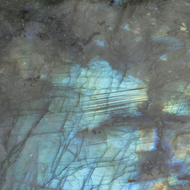 Très grande Labradorite de Madagascar aux reflets irisés, pierre naturelle de collection