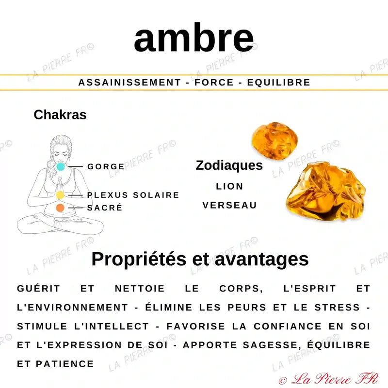 Lot de 5 perles d'Ambre de la Baltique naturel, résine fossile dorée qualité AAA pour bijoux