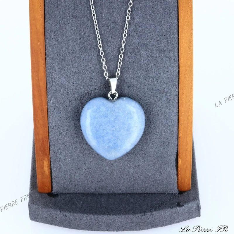 Pendentif en Aventurine bleue, pierre de bien-être et intuition
