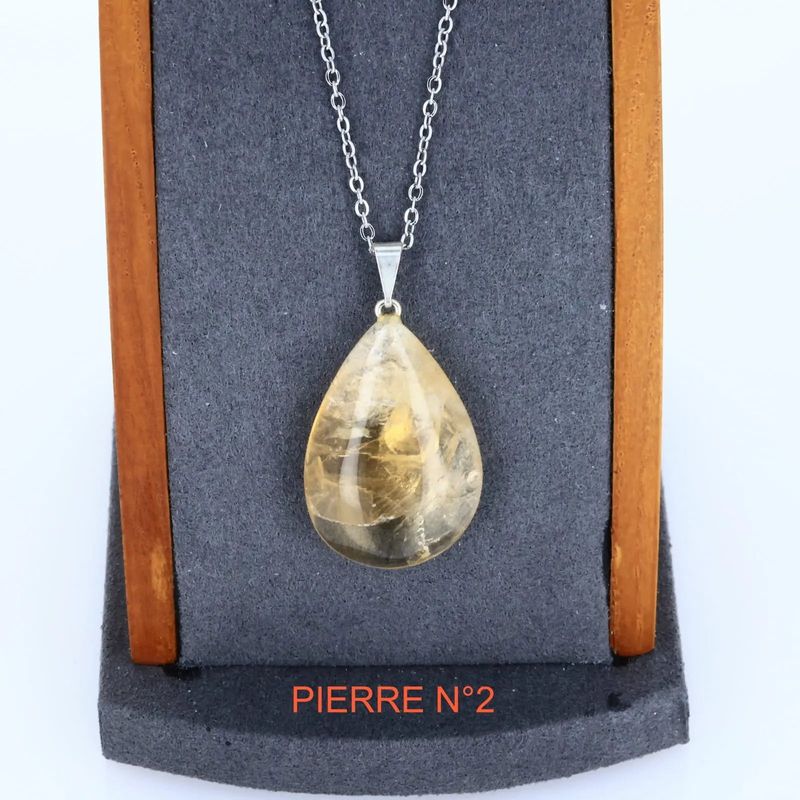 Pendentif Citrine | Pendentif pierre naturelle - La Pierre FR