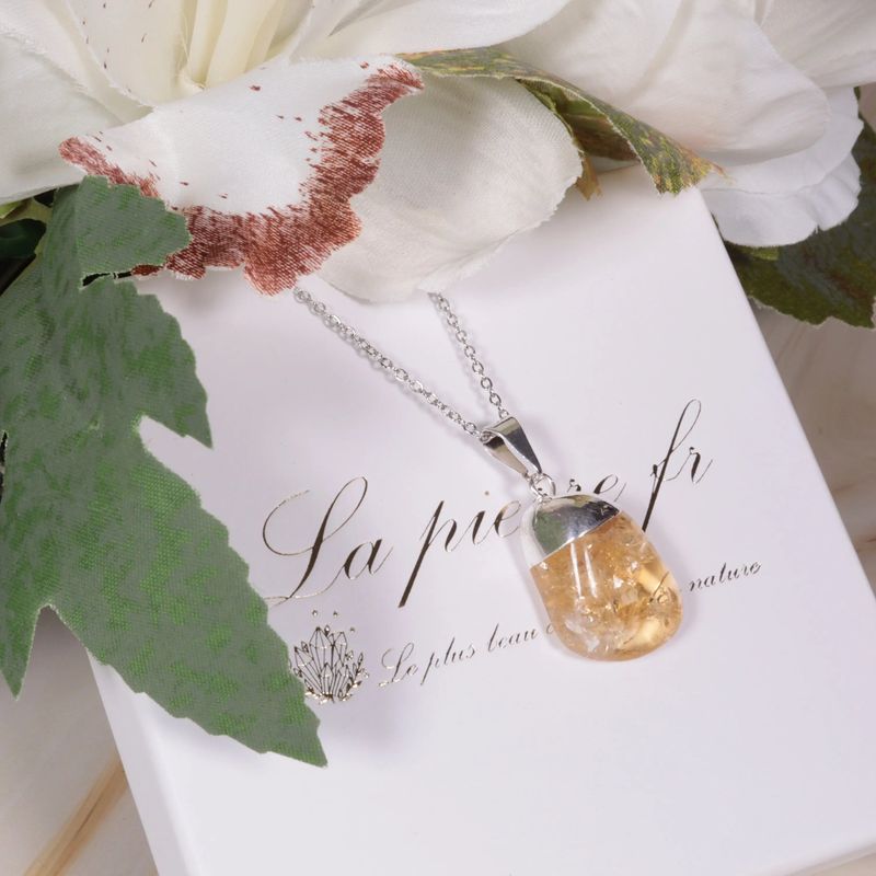 Pendentif Citrine du Brésil - La Pierre FR