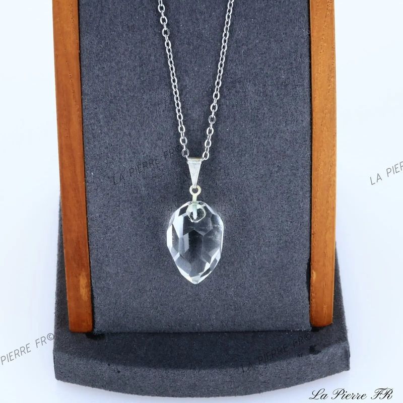 Pendentif Cristal de Roche facetté | Pendentif pierre naturelle - La Pierre FR