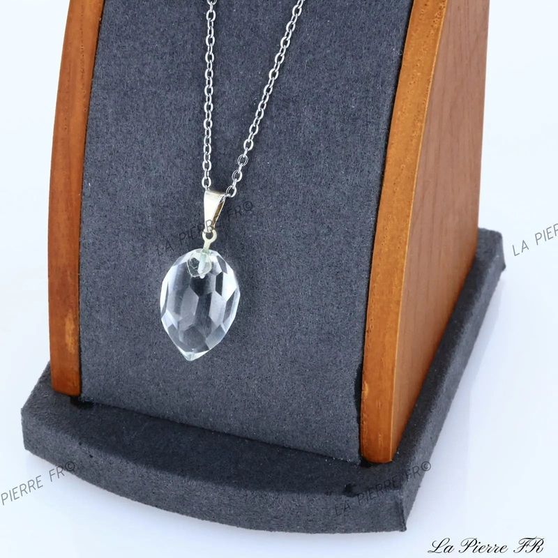 Pendentif Cristal de Roche facetté | Pendentif pierre naturelle - La Pierre FR