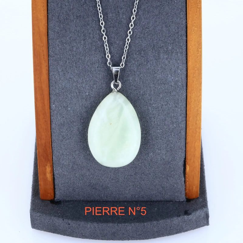 Pendentif Jade vert | Pendentif pierre naturelle - La Pierre FR