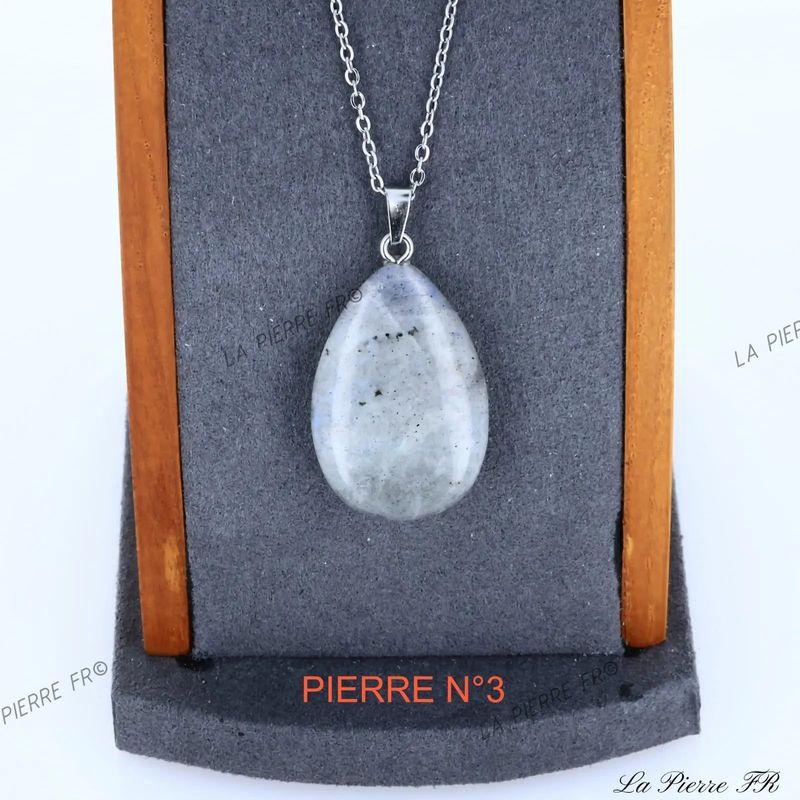 Pendentif Labradorite grise | Pendentif pierre naturelle - La Pierre FR