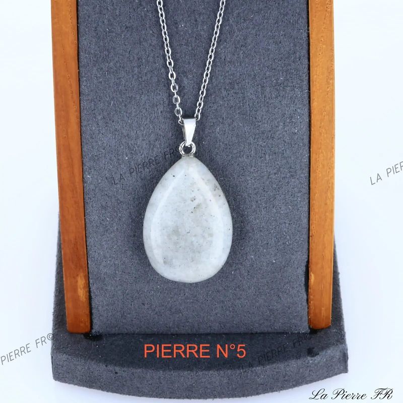 Pendentif Labradorite grise | Pendentif pierre naturelle - La Pierre FR