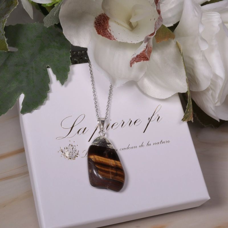 Pendentif Œil de Tigre d'Afrique du sud - La Pierre FR