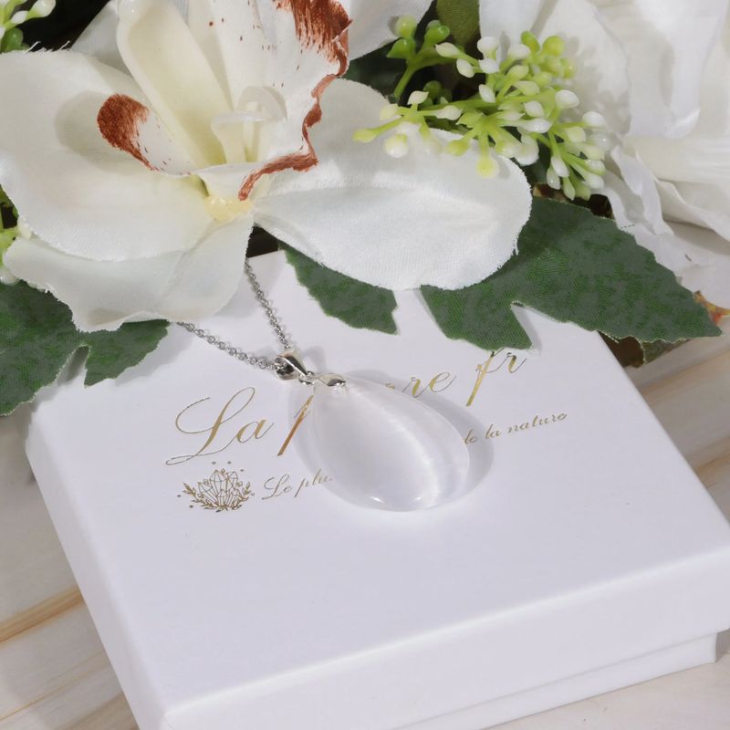 Pendentif Sélénite du Maroc - La Pierre FR