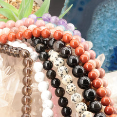 Perles Pierres Naturelles Rondes de 4/6/8/10mm pour la création de bijoux et lithothérapie