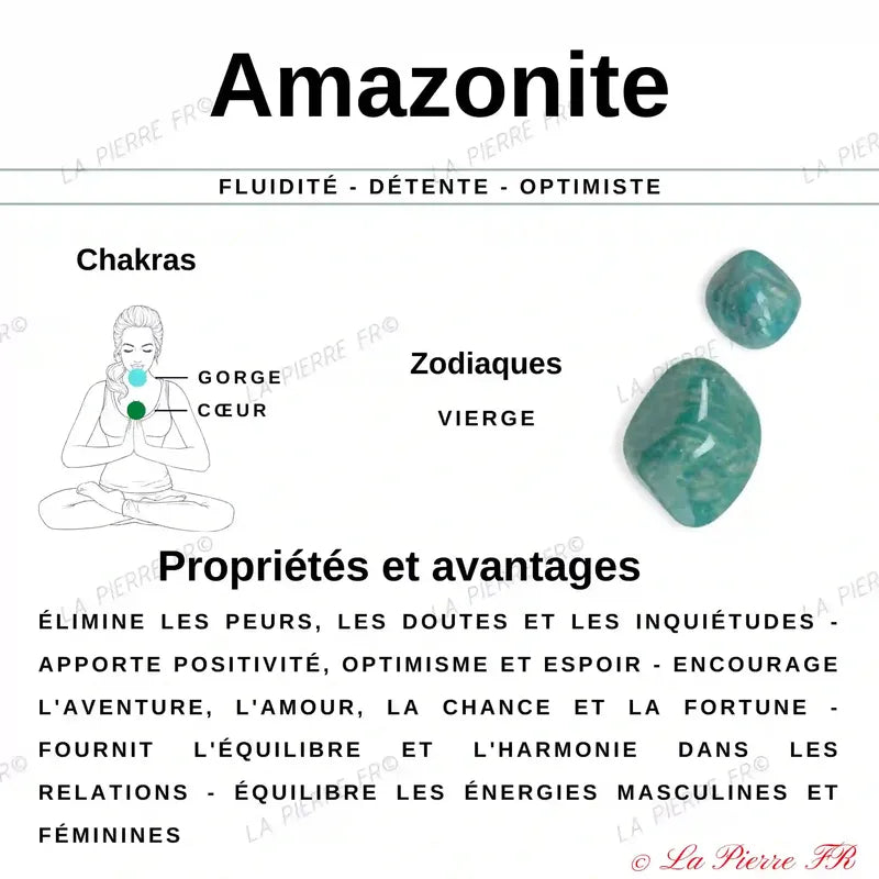 Perles Heishi Amazonite naturelle 4mm - La Pierre FR