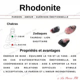 Perles Heishi naturelle en Rhodonite 4mm - La Pierre FR