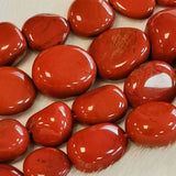 Perles Jaspe rouge galet - La Pierre FR