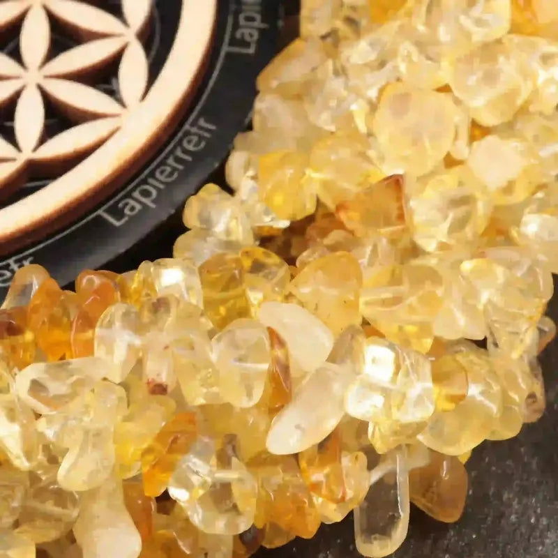 Perles Citrine en pierre naturelle baroque sur fil de 36 cm pour la création de bijoux