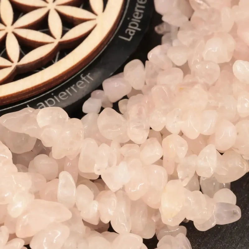 Perles Quartz Rose en pierre naturelle baroque sur fil de 36 cm pour la création de bijoux