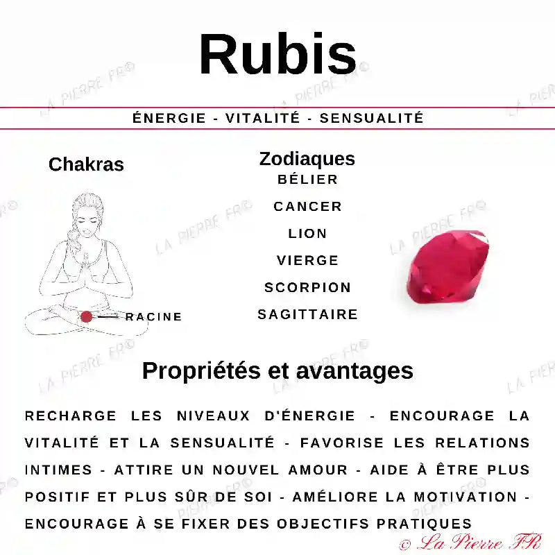 Bague en Rubis argent rhodié (Luxuria) bague et pierre