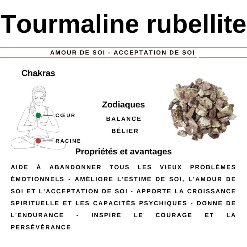 Perles Tourmaline Rubellite en pierre naturelle - Qualité AA + perle