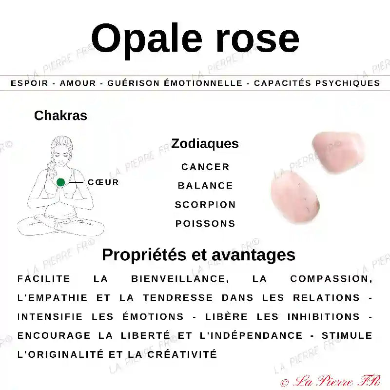 Opale Rose (Pérou) - Lot de 2 Pierres Roulées (2-3cm)