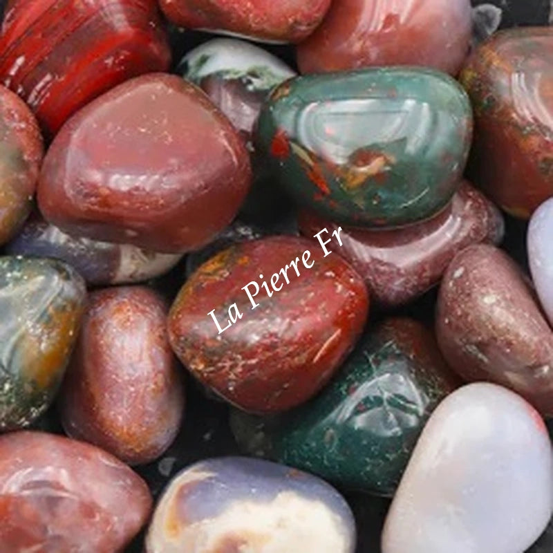 Agate Indienne pierre naturelle – nuances de vert, brun et ocre