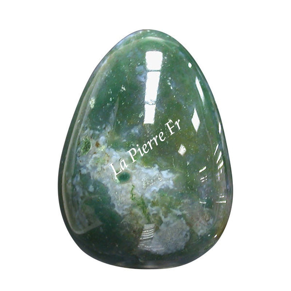 Agate Mousse pierre naturelle – inclusions vertes et bienfaits en lithothérapie