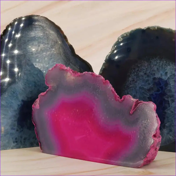 Agate rose | Pierre à poser polie 1 face - La Pierre FR