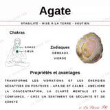 Agate en galet plat - Pierre Apaisante