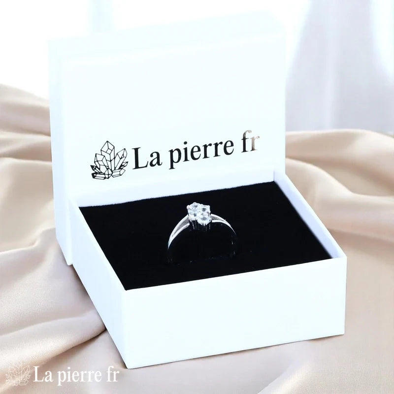 Alliance Aigue-Marine (Quatuor Classique) 4 pierres rondes, design élégant - La Pierre Fr.