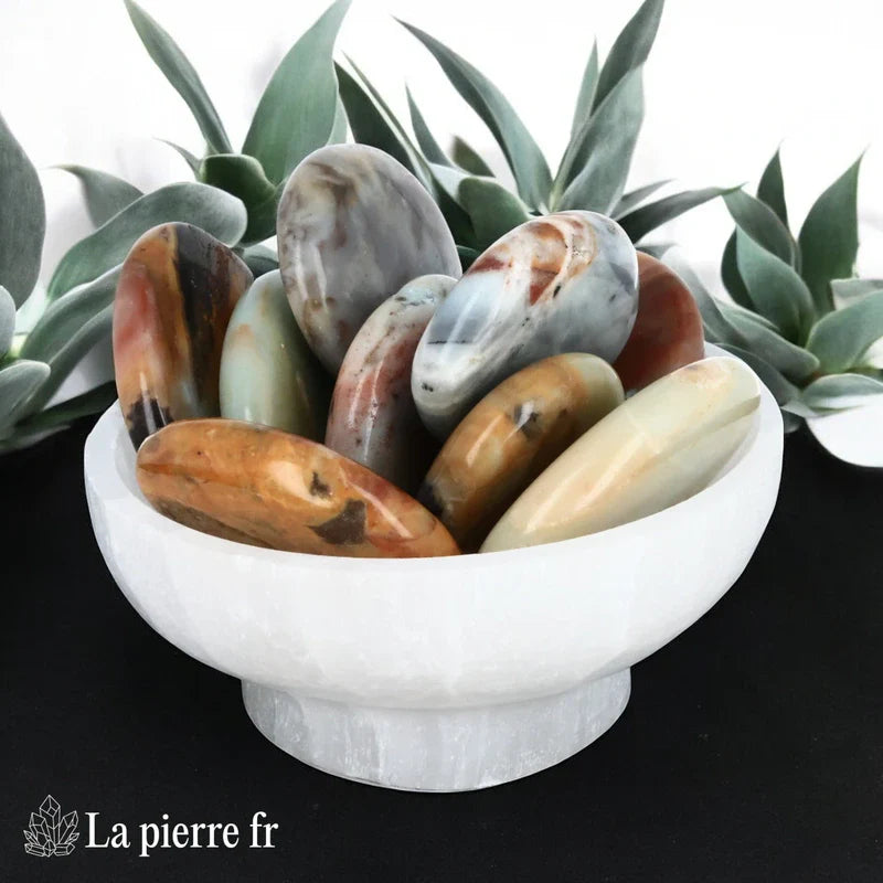 Amazonite en galet plat - Pierre de Communication