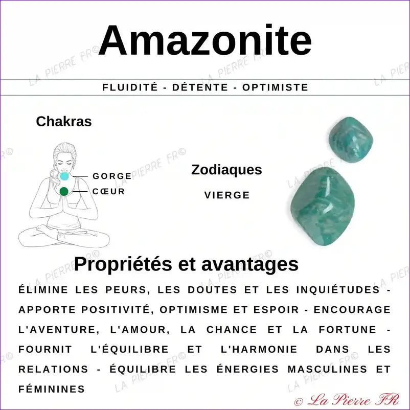 Perles Heishi Amazonite naturelle 4mm - La Pierre FR