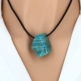 Pendentif pierre Amazonite (roulée & percée)