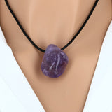 Pendentif pierre Améthyste (roulée & percée)
